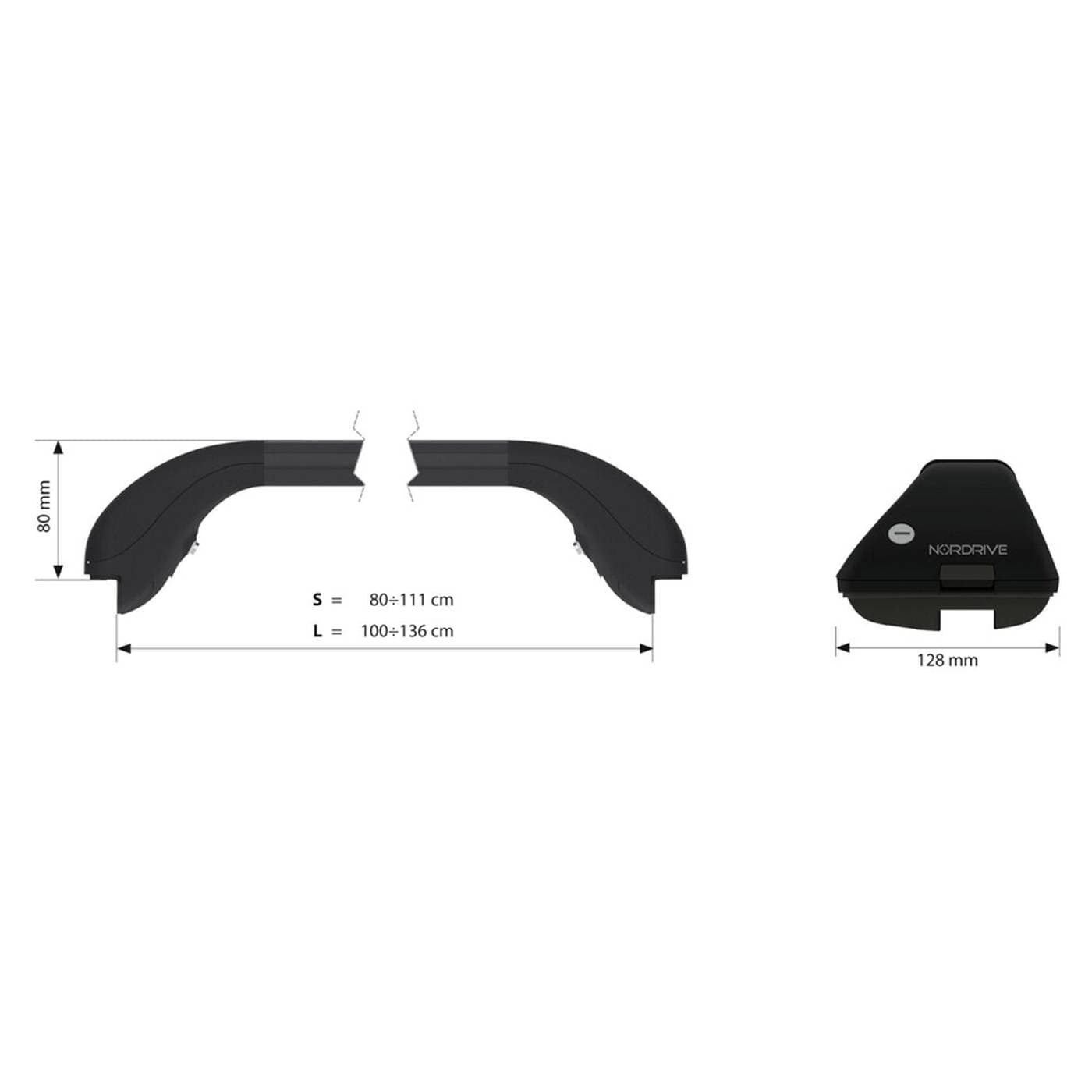Strešný nosič Nordrive Snap Steel Snap pre Renault Kadjar - flush (2015–2023)