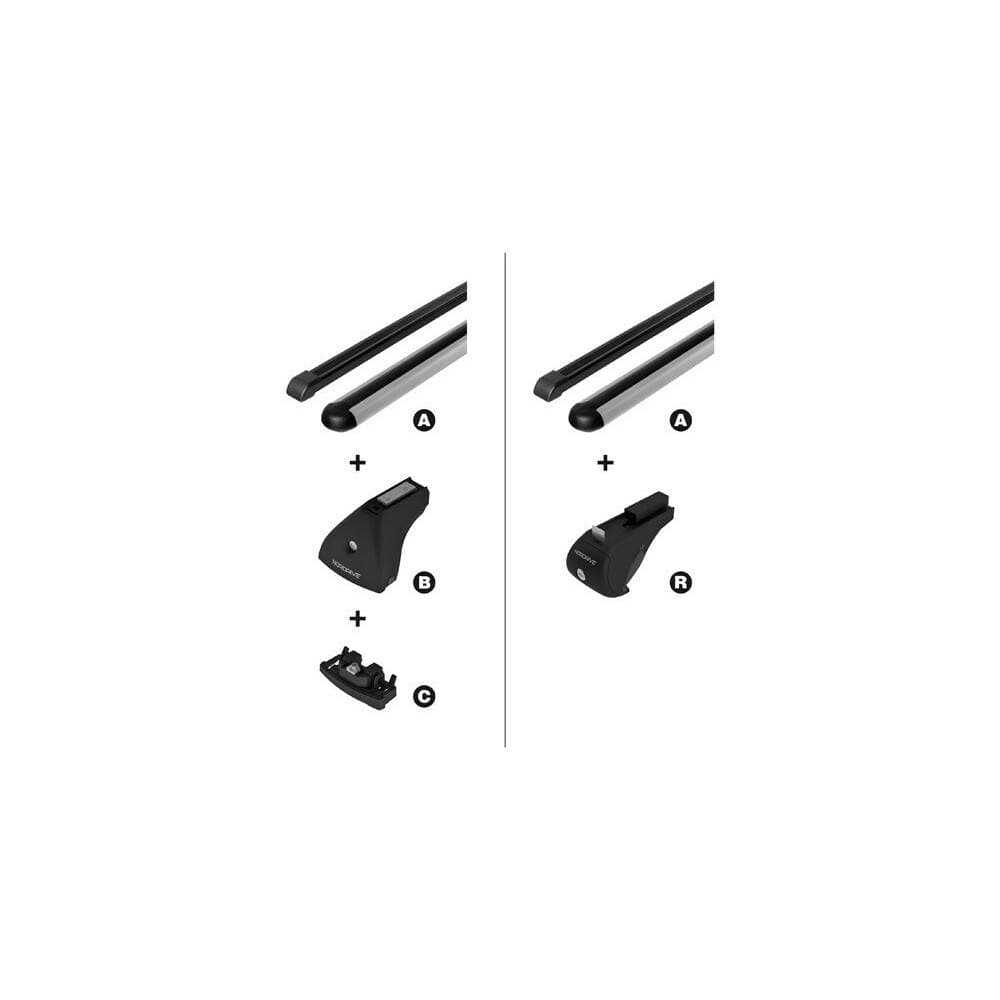 Strešný nosič Nordrive Quadra Evos Lp pre Volvo V60 (2010–2018)
