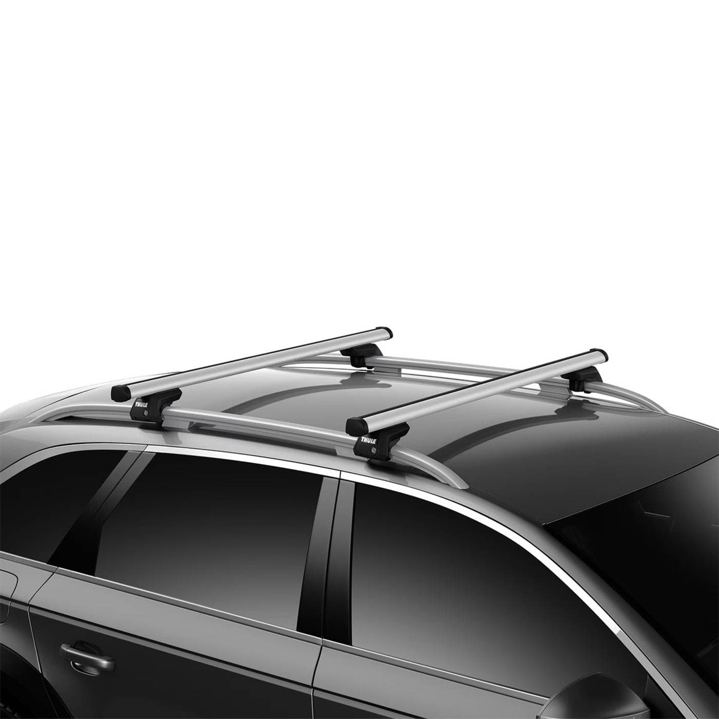 Strešný nosič Thule ProBar EVO Silver Jaguar X-Type Estate X400 (2008–2010) — Klasické lyžiny
