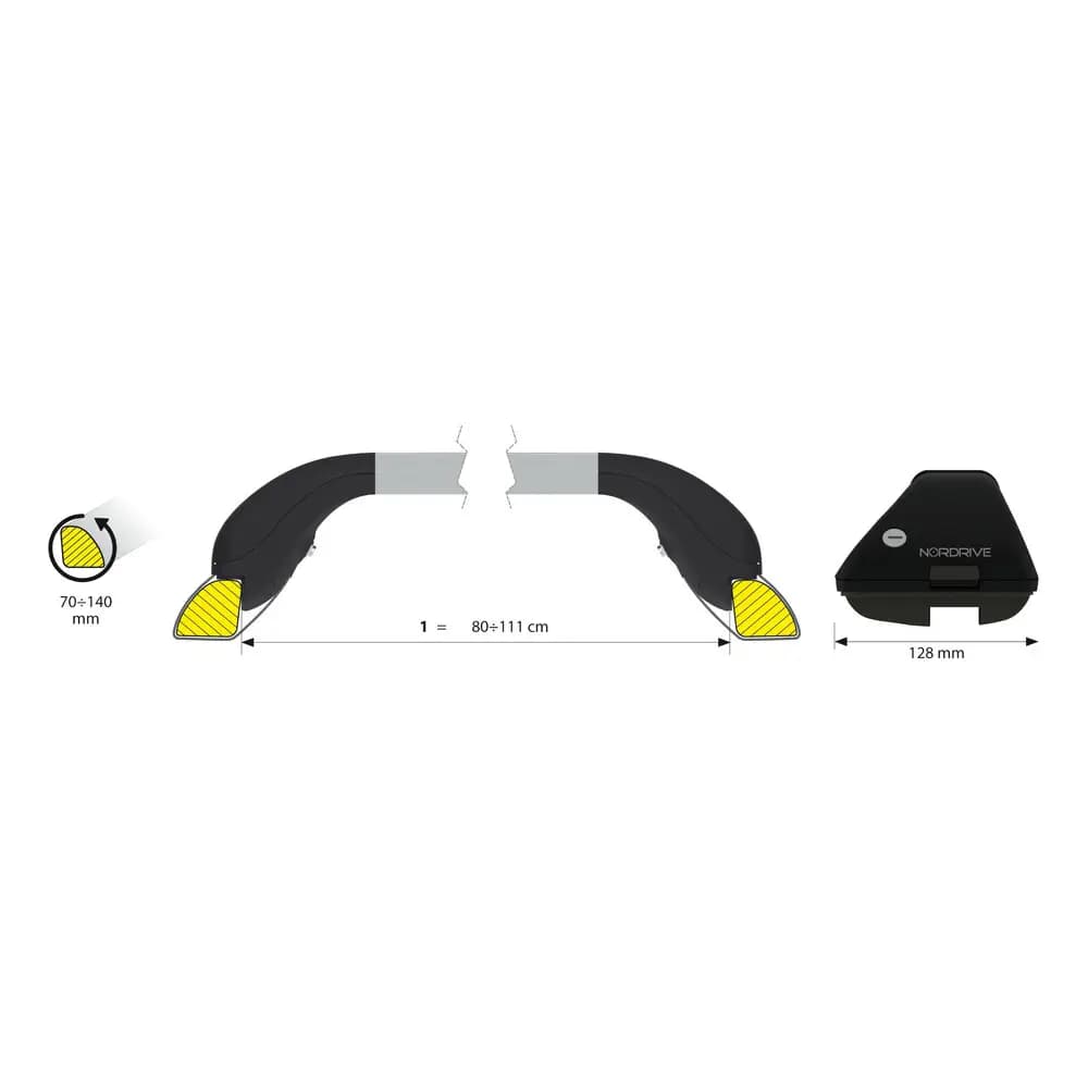 Strešný nosič Nordrive Snap Alu Snap pre Ford Mondeo sw - railing (1996–2000)