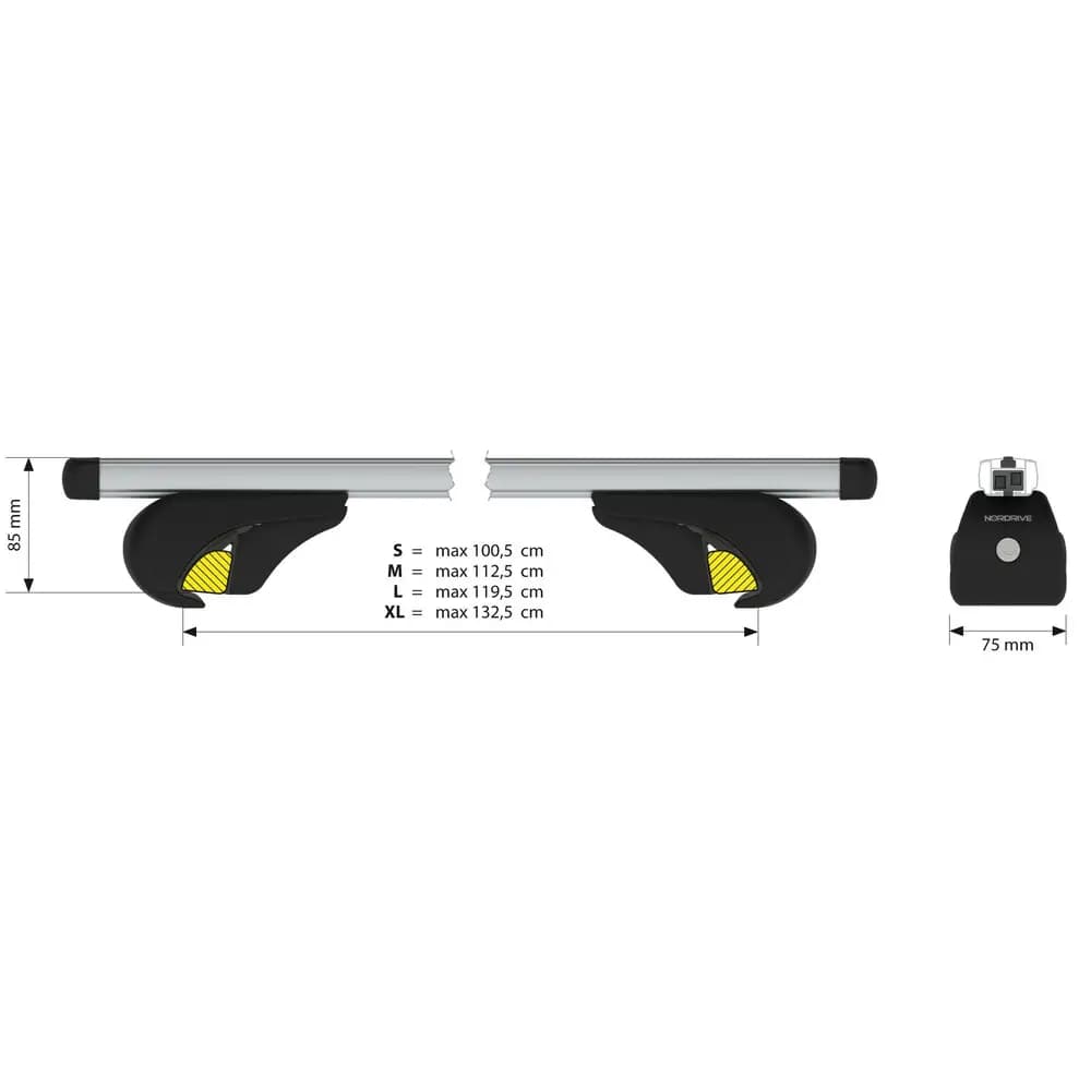Strešný nosič Nordrive Helio Rail pre Ford Mondeo sw - railing (1996–2000)